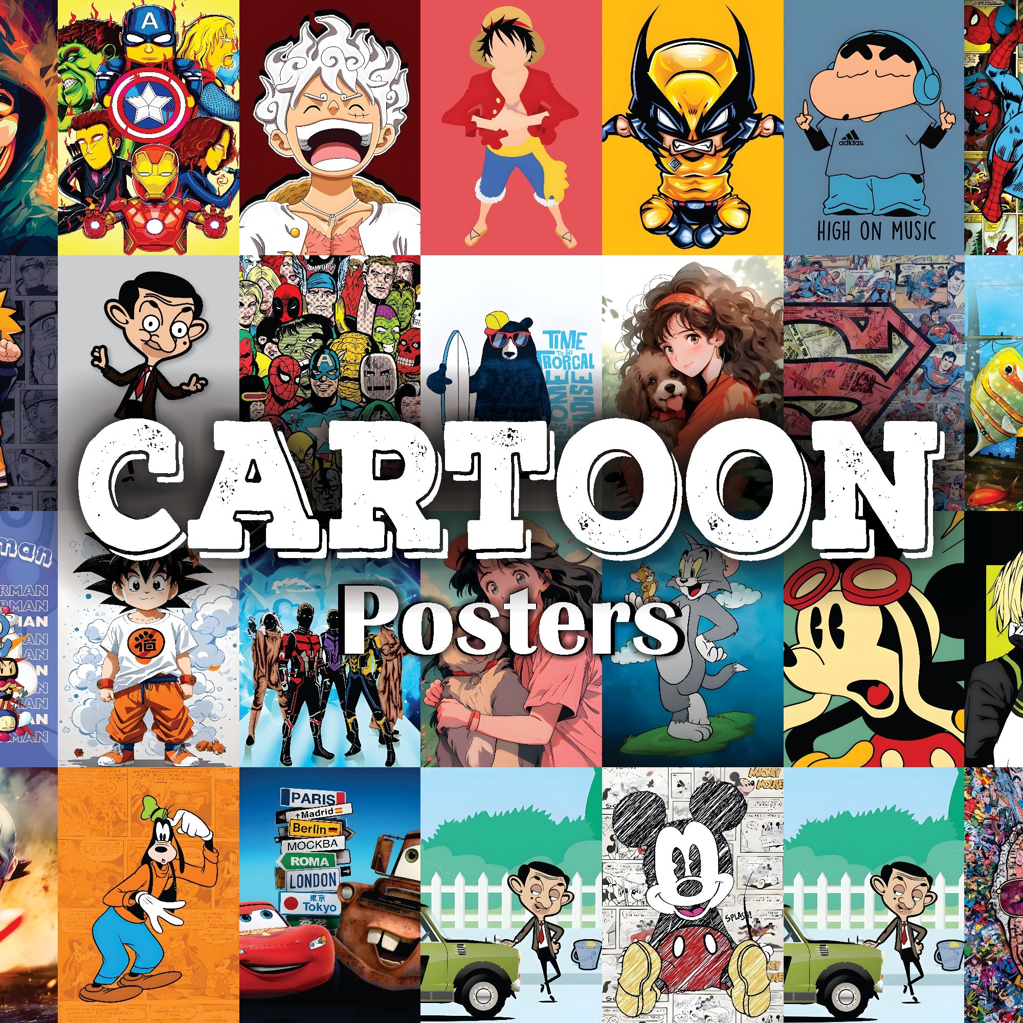 cartoon wall posters India