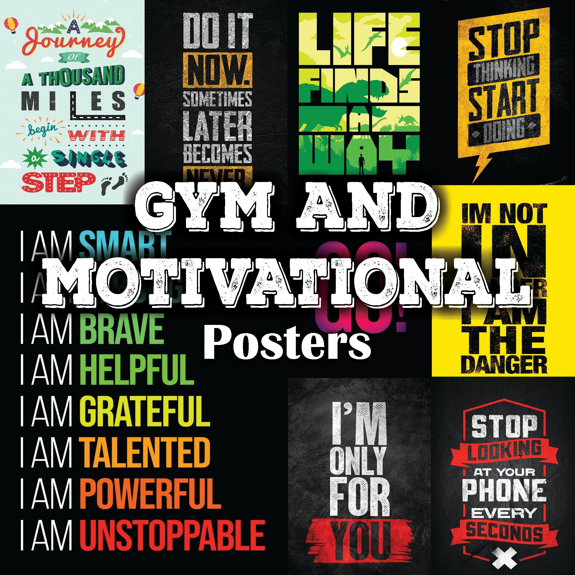 Gym and Motivational Quotes Posters