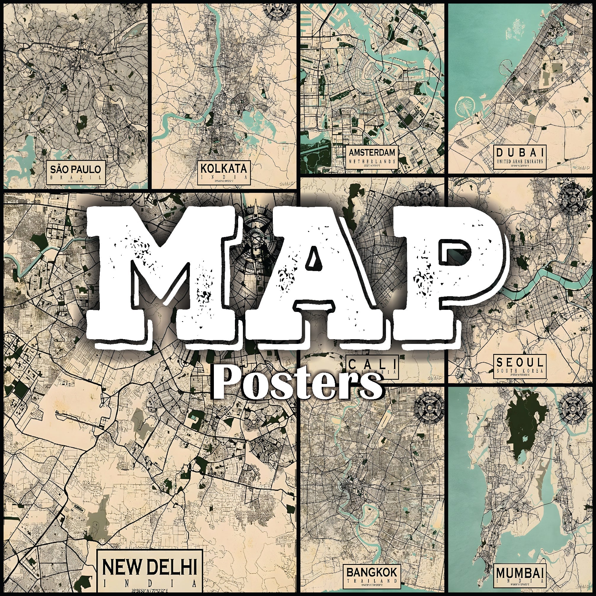 Map-wall-posters-India