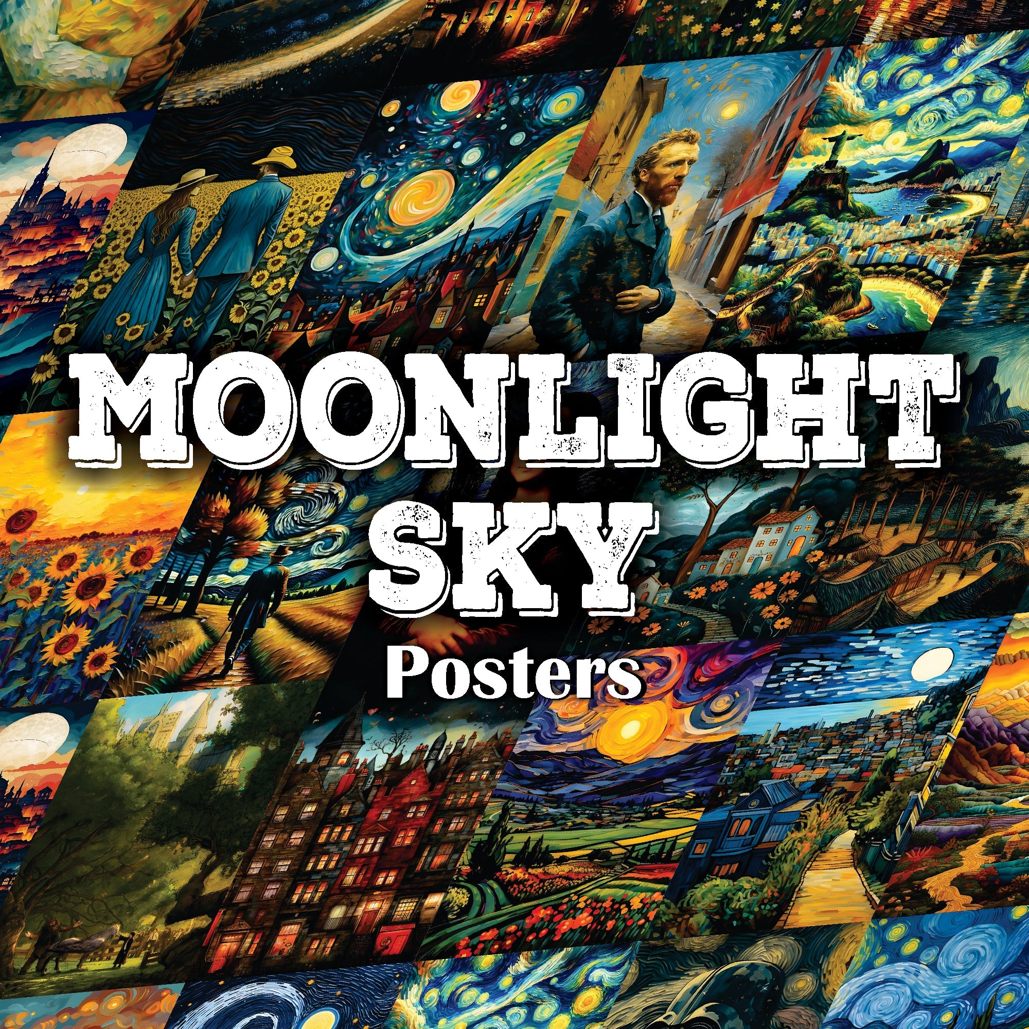 Moon Light Sky Posters