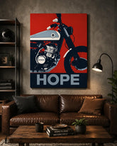 Hope Ride – Vintage Motorcycle Wall Poster | Retro Bike Poster for Garage & Room Decor