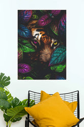 Mystic Tiger Wall Art Poster – Colorful Jungle Eyes Wildlife Print | Modern Animal Home Decor | Animal Posters
