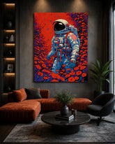 Cosmic Explorer – Astronaut in Bloom Wall Poster Space Adventure Art for Modern Room Decor