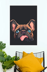 Playful French Bulldog – Cute Dog Canvas Wall Poster | Animal Posters