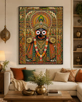 Divine Lord Jagannath Canvas Wall Poster Traditional Puri Temple Spiritual Artwork