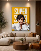 Super Star Rajinikanth Vintage Canvas Wall Art | Stylish Tamil Cinema Poster
