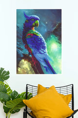 Vibrant Macaw Parrot Poster | Colorful Tropical Bird Wall Art Animal Posters