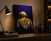 Retro Astronaut Space Canvas Wall Art Sci-Fi Cosmic Wall Decor