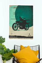 The Modern Motorcycle Vintage Cafe Racer Wall Poster Bike Poster)