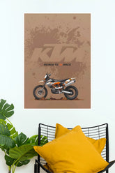 KTM Ready to Race Dirt Bike Wall Poster( Bike Poster)