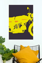 Ducati 860 GTS Minimalist Motorcycle Poster | Vintage Ducati Wall Art | Retro Bike Print( Bike Poster)