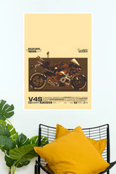 Ducati 1299 V4S Racing Motorcycle Minimalist Wall Art Poster ( Bike Poster)