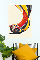 MotoGP Grand Prix Racing Motorcycle Premium Paper Poster | Sport Bike Wall Art Print ( Bike Poster)