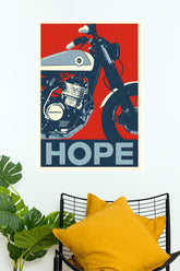 Honda Café Racer Hope Premium Paper Poster | Vintage Motorcycle Wall Art Print ( Bike Poster)