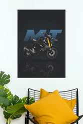 MT Street Bike Poster – Modern Naked Motorcycle Wall Art Print Bike Poster)