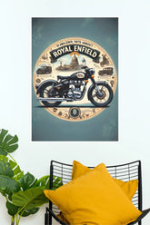 Royal Enfield Classic Heritage Motorcycle Poster | Vintage Bike Wall Art Print ( BIKE Poster )