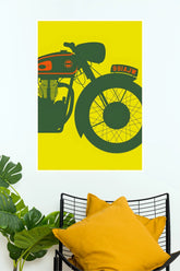 Minimalist Royal Enfield Motorcycle Poster | Modern Bike Wall Art Print ( BIKE Poster )