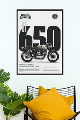 Royal Enfield Continental GT 650 Typography Poster | Premium Café Racer Wall Art ( BIKE Poster )