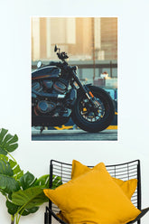 Premium Cruiser Motorcycle Wall Poster | Urban Bike Photography Art Print | Paper Poster BIKE Poster