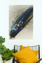 Suzuki GSX-R1000 Racing Wall Poster | Sport Bike Abstract Art Print | Premium Paper Posterbike Poster
