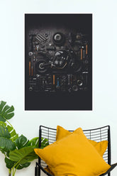 The Anatomy of Speed Motorcycle Workshop Wall Poster | Premium Garage Art Print | Paper Poster bike Poster