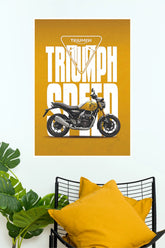 Triumph Speed 400 Motorcycle Wall Poster | Premium Matte Paper Print bike Poster