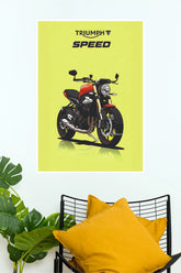 Triumph Speed Triple Motorcycle Wall Poster | Premium Matte Paper Print bike Poster