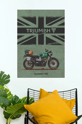 Triumph Scrambler 900 Motorcycle Wall Poster | Premium Matte Paper Print bike Poster