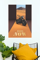 Victory Gunner "Ride Now" Motorcycle Wall Poster | Premium Matte Paper Print bike Poster