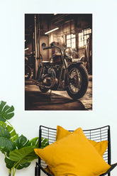 Vintage Ducati Motorcycle Garage Wall Poster | Premium Matte Paper Print bike Poster