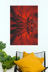 Bound by the Red Coil Darkness Wall Poster | Infernal Abstract Gothic Art Print (Darkness poster)