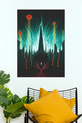 Eternal Abyss Tower Poster | Dark Fantasy Sci-Fi Wall Art (Darkness poster)