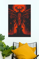 Poster Valley Tantric Sentinel – Red and Black Mystical Fantasy Wall Poster (Darkness poster)