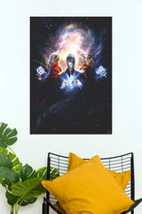The Three Who Shape the Void Cosmic Sci-Fi Wall Art Poster (Darkness poster)