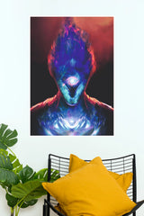 The Victor of Ruin – Cosmic Flame Abstract Wall Art Poster (Darkness poster)