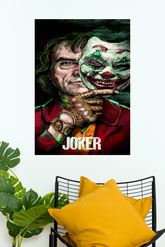 Behind the Mask Joker Wall Art Poster | Premium Movie Inspired Paper & Canvas Print (DC poster)