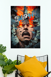 Super Power Smash Comic Wall Poster | Explosive Hero Action Art Print (DC poster)