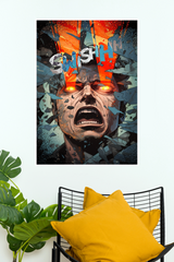 Super Power Smash Comic Wall Poster | Explosive Hero Action Art Print (DC poster)
