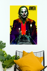 Joker Put On A Happy Face Poster | Joaquin Phoenix Movie Wall Art | DC Supervillain Paper Print (DC poster)