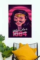 Wonder Woman 1984 Retro Paper Poster | DC Superhero Vintage Wall Art Print (DC poster)