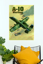 A-10 Warthog Vintage Military Aviation Wall Poster ( Fighter Plane poster)