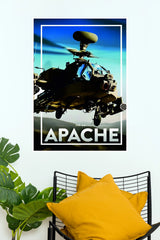 AH-64 Apache Attack Helicopter Aviation Wall Poster ( Fighter Plane poster)