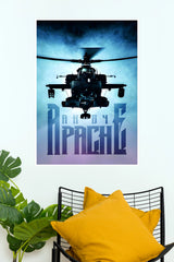 AH-64 Apache Front View Military Helicopter Wall Poster ( Fighter Plane poster)