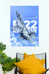 F-22 Raptor Sky Climb Stealth Fighter Jet Wall Poster (Fighter Plane poster)