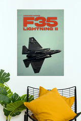 F-35 Lightning II Stealth Fighter Jet Wall Poster (Fighter Plane poster)