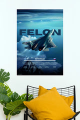 Su-57 Felon Future Stealth Fighter Jet Wall Poster (Fighter Plane poster)