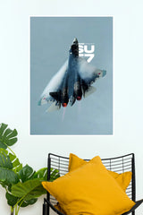Su-57 Edge of Supremacy Stealth Fighter Jet Wall Poster (Fighter Plane poster)