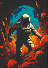 Unknown Planet Astronaut Explorer Wall Poster (Astronauts sky walker poster)