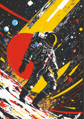 Cosmic Drift Colorful Astronaut Space Wall Poster (Astronauts sky walker poster)