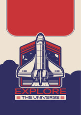 Explore the Universe Space Shuttle Wall Poster (Astronauts sky walker poster)